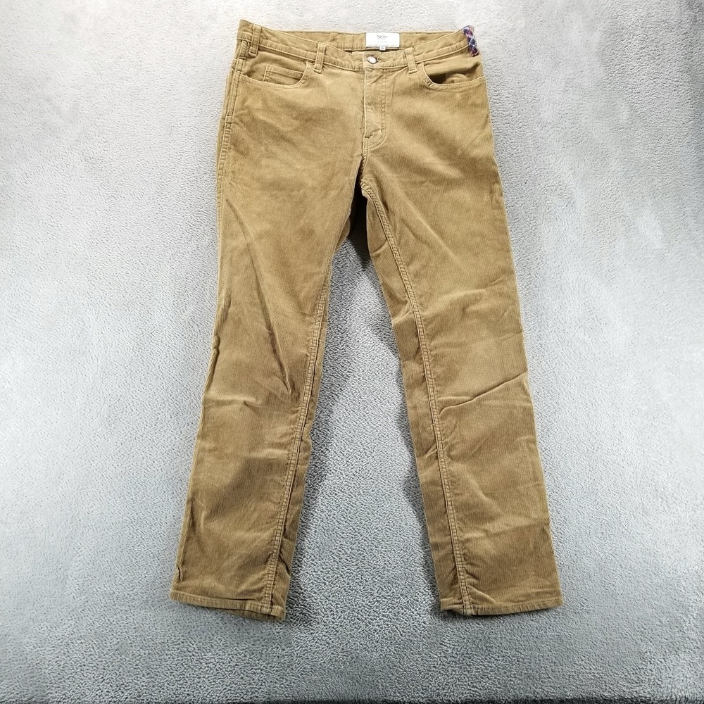 Niche Pants Mens XL Brown Corduroy Straight Casual Trousers‎ Made in Japan